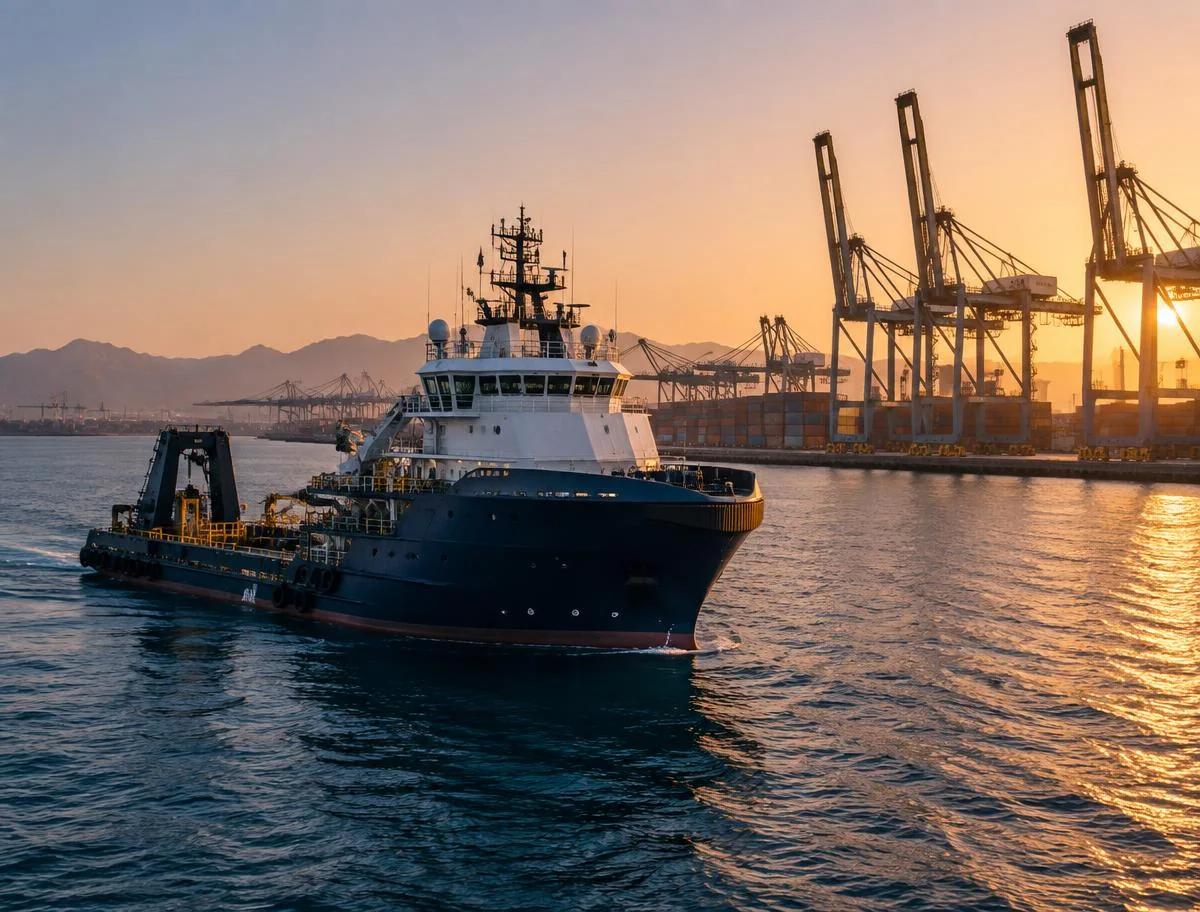 Specialized vessel operating near a Saudi port